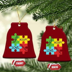 Special Ed Educator Autism Support Ceramic Ornament Teach Accept Understand Love TS12 Print Your Wear