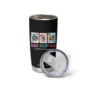 Autism Acceptance Support Tumbler Cup Teach Accept Love TS12 Print Your Wear