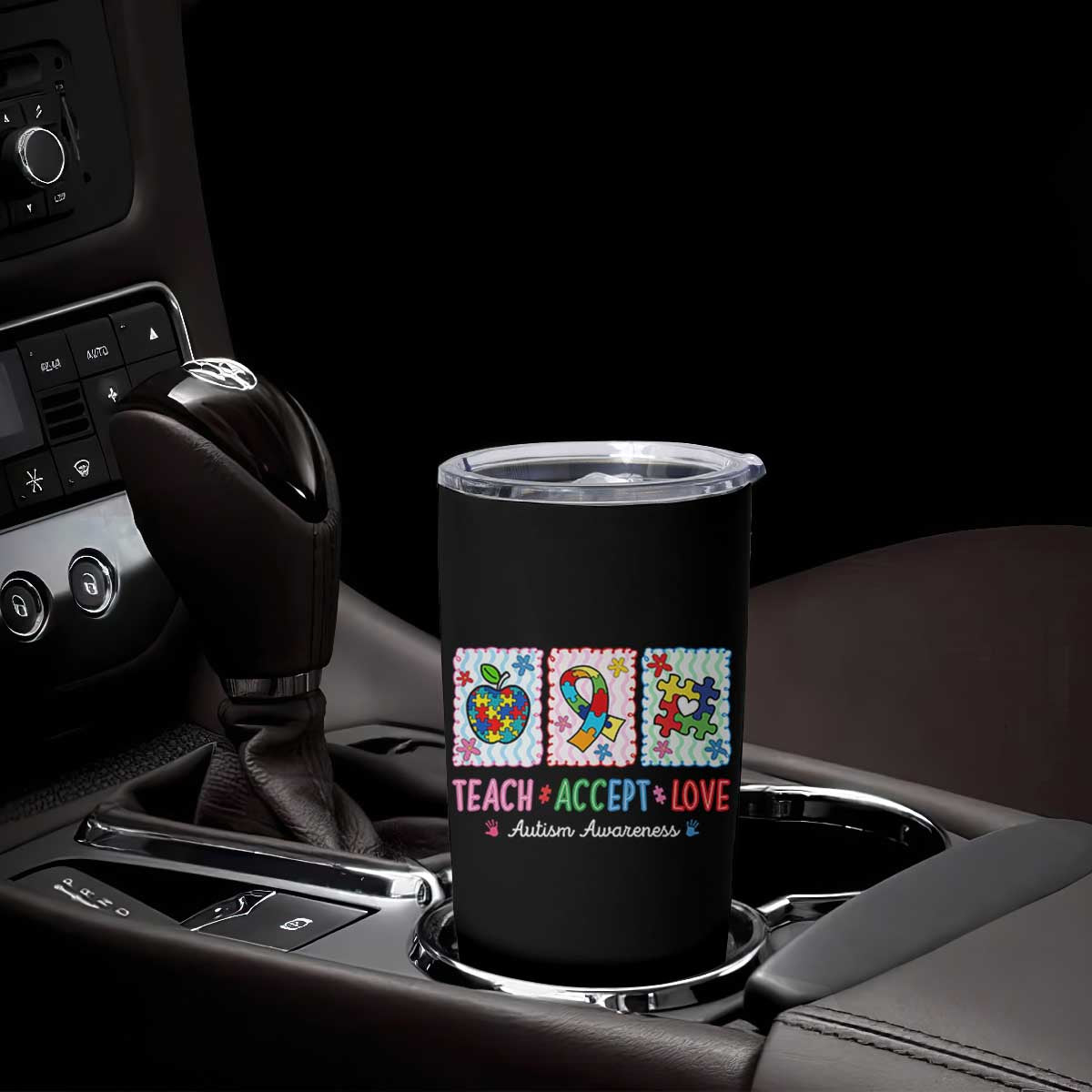 Autism Acceptance Support Tumbler Cup Teach Accept Love TS12 Print Your Wear