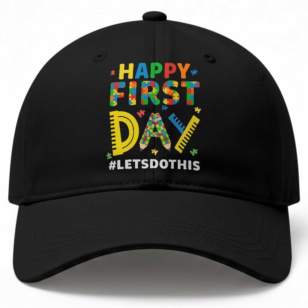 Autism Acceptance Back To School Educator Baseball Cap Happy First Day TS12 Print Your Wear