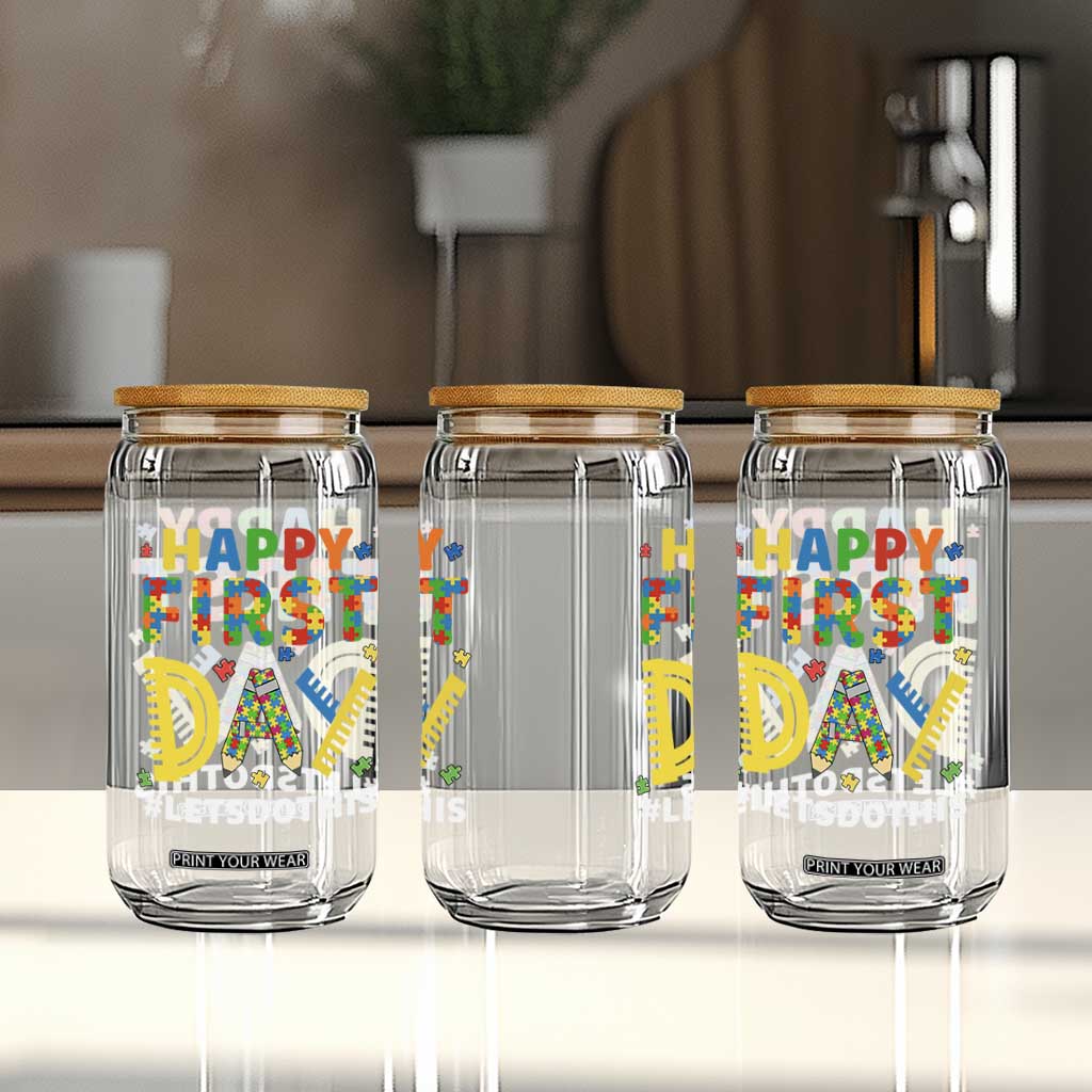 Autism Acceptance Back To School Educator Glass Can Happy First Day TS12 Print Your Wear