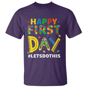 Autism Acceptance Back To School Educator T Shirt Happy First Day TS12 Purple Print Your Wear