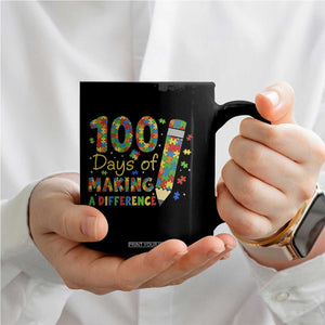 Proud Autism Teacher 100 Days Of School Coffee Mug Making A Difference TS12 Print Your Wear