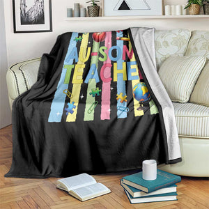 Special Ed Teacher Autism Acceptance Throw Blanket Au Some Teacher TS12 Print Your Wear