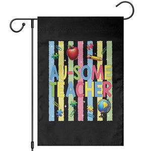 Special Ed Teacher Autism Acceptance Garden Flag Au Some Teacher TS12 Black Print Your Wear