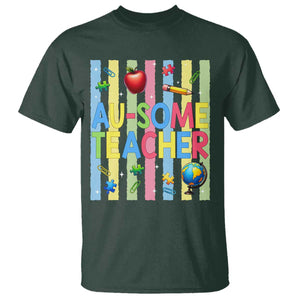 Special Ed Teacher Autism Acceptance T Shirt Au Some Teacher TS12 Dark Forest Green Print Your Wear