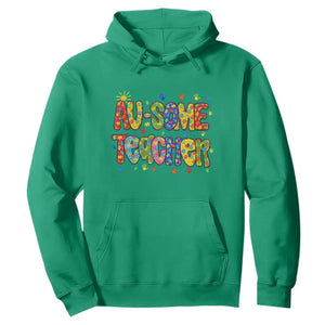 Autism Acceptance Special Education Teacher Hoodie Au Some Teacher TS12 Irish Green Print Your Wear