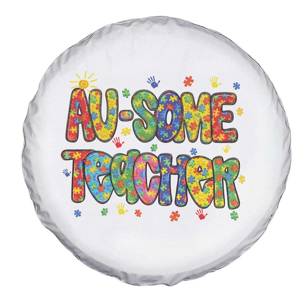 Autism Acceptance Special Education Teacher Spare Tire Cover Au Some Teacher TS12 Print Your Wear