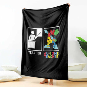 Funny Au Some Teacher Throw Blanket Autism Acceptance Special Education Gift TS12 Print Your Wear