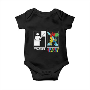 Funny Au Some Teacher Baby Onesie Autism Acceptance Special Education Gift TS12 Black Print Your Wear