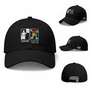 Funny Au Some Teacher Baseball Cap Autism Acceptance Special Education Gift TS12 Baseball Cap Universal Fit Black Print Your Wear