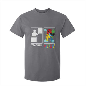 Funny Au Some Teacher T Shirt For Kid Autism Acceptance Special Education Gift TS12 Charcoal Print Your Wear