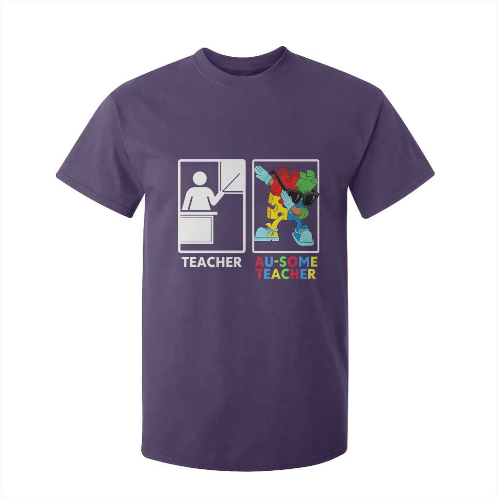 Funny Au Some Teacher T Shirt For Kid Autism Acceptance Special Education Gift TS12 Purple Print Your Wear