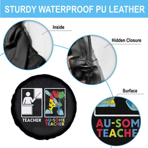 Funny Au Some Teacher Spare Tire Cover Autism Acceptance Special Education Gift TS12 Print Your Wear