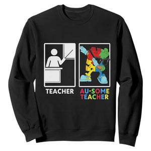 Funny Au Some Teacher Sweatshirt Autism Acceptance Special Education Gift TS12 Black Print Your Wear