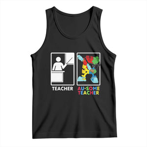 Funny Au Some Teacher Tank Top Autism Acceptance Special Education Gift TS12 Black Print Your Wear