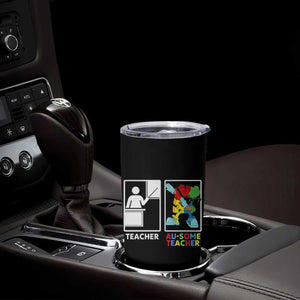 Funny Au Some Teacher Tumbler Cup Autism Acceptance Special Education Gift TS12 Print Your Wear