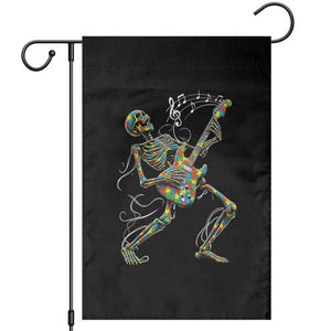 Autism Acceptance Rock Guitar Skeleton Garden Flag Music Lover TS12 Black Print Your Wear