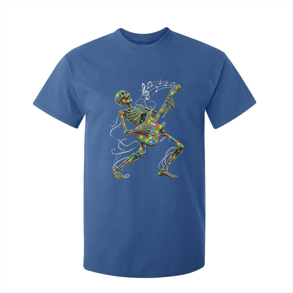 Autism Acceptance Rock Guitar Skeleton T Shirt For Kid Music Lover TS12 Royal Blue Print Your Wear