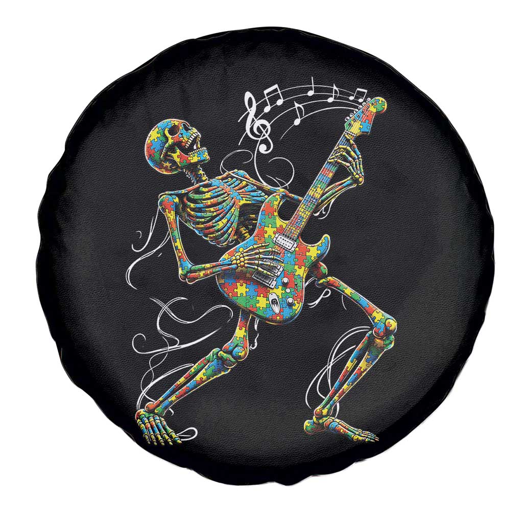 Autism Acceptance Rock Guitar Skeleton Spare Tire Cover Music Lover TS12 Print Your Wear
