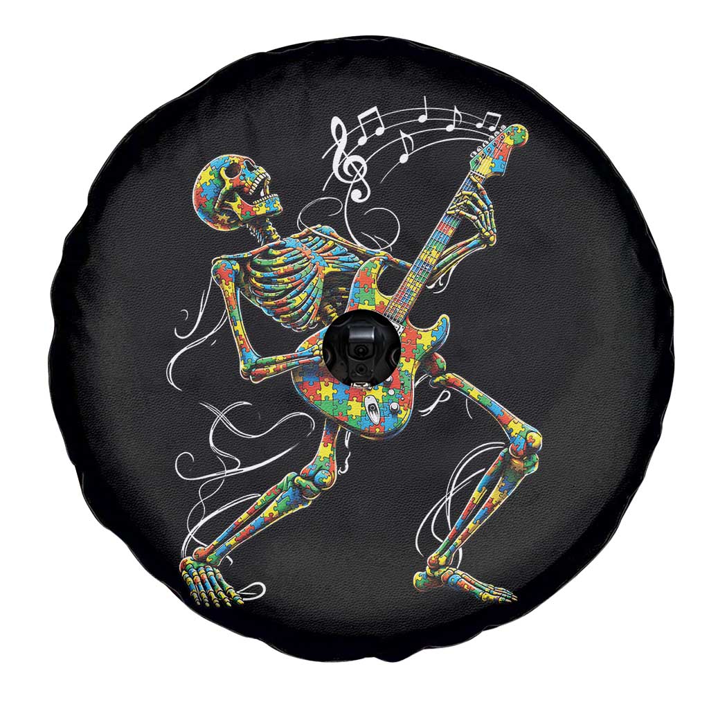 Autism Acceptance Rock Guitar Skeleton Spare Tire Cover Music Lover TS12 Print Your Wear
