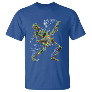 Autism Acceptance Rock Guitar Skeleton T Shirt Music Lover TS12 Royal Blue Print Your Wear
