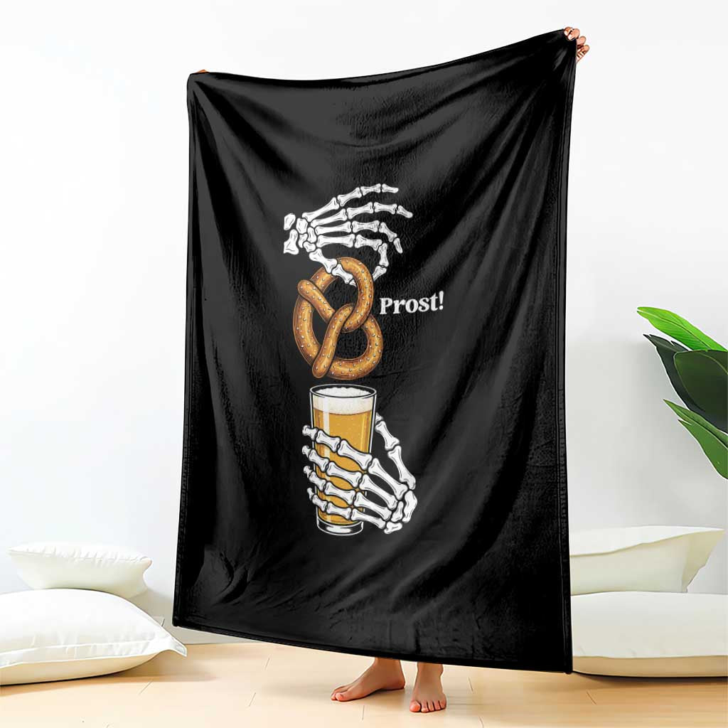 Prost Beer Lover Skeleton Hands German Festival Graphic Throw Blanket TS12 Print Your Wear