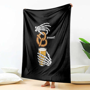 Prost Beer Lover Skeleton Hands German Festival Graphic Throw Blanket TS12 Print Your Wear