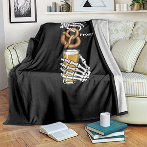 Prost Beer Lover Skeleton Hands German Festival Graphic Throw Blanket TS12 Print Your Wear
