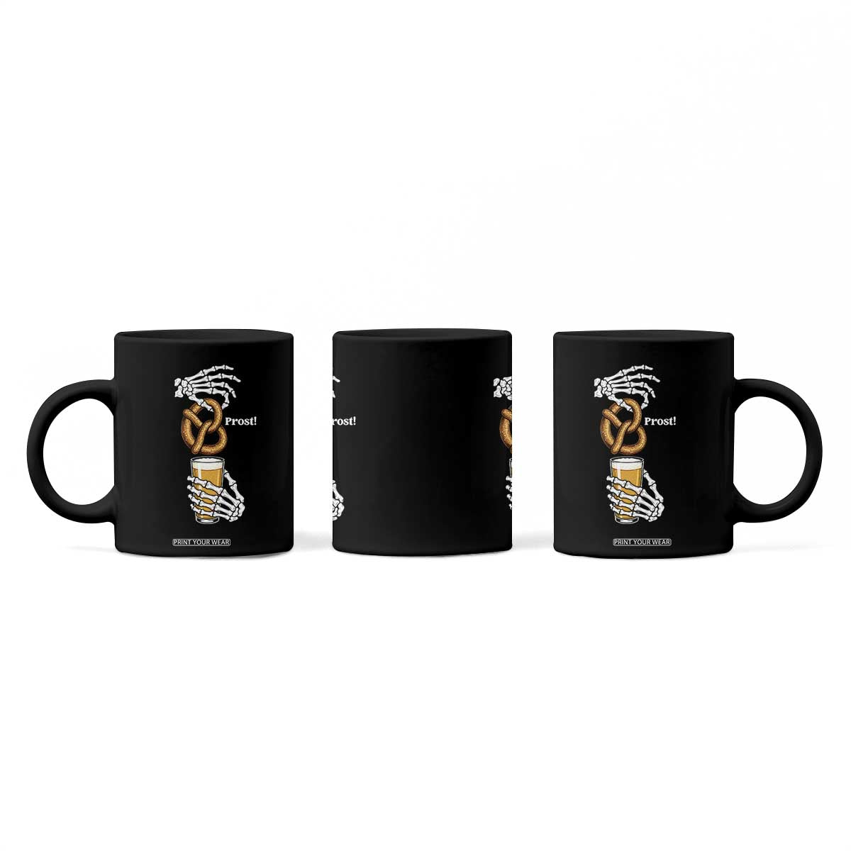 Prost Beer Lover Skeleton Hands German Festival Graphic Coffee Mug TS12 Print Your Wear