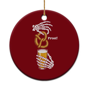 Prost Beer Lover Skeleton Hands German Festival Graphic Ceramic Ornament TS12 1pc Red Print Your Wear