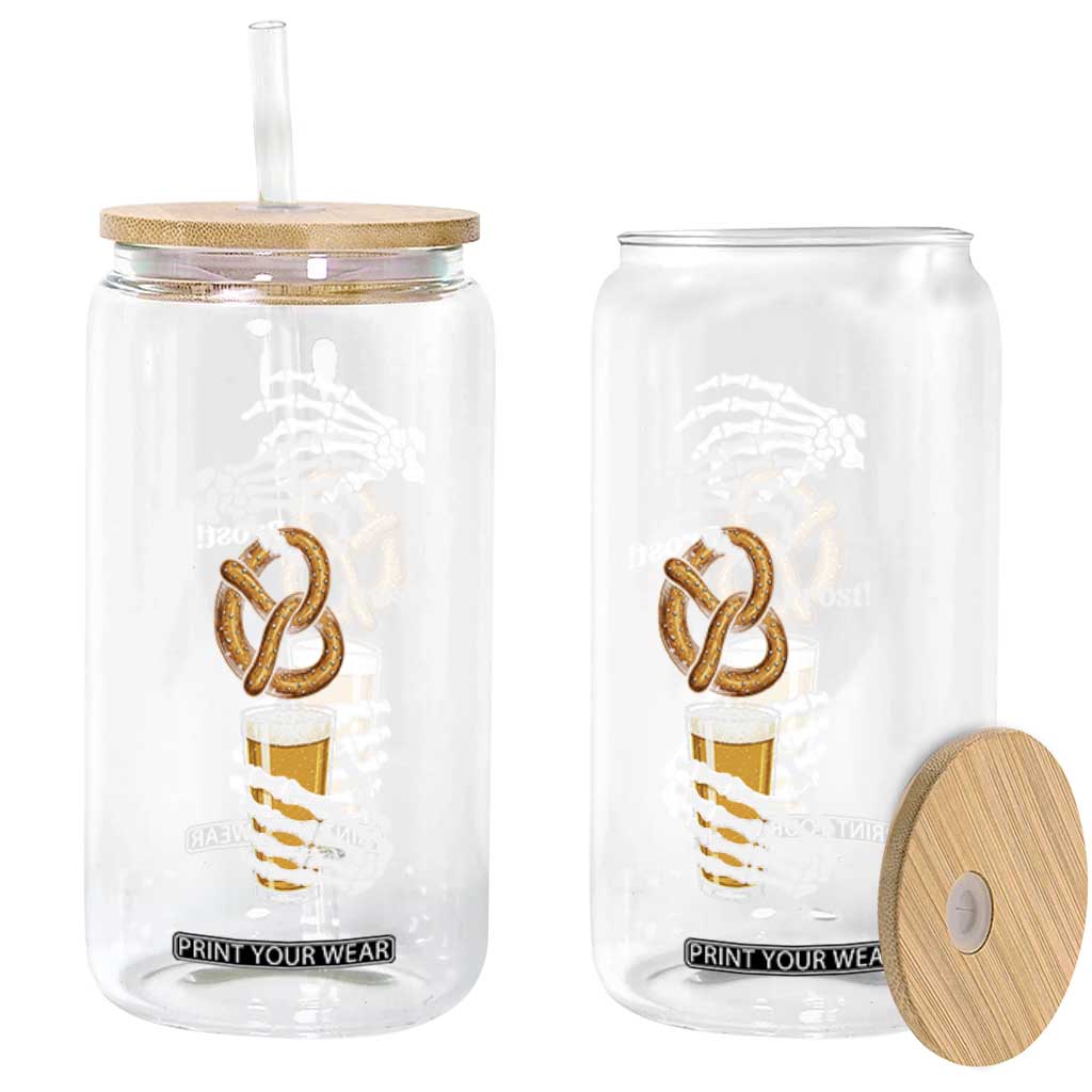 Prost Beer Lover Skeleton Hands German Festival Graphic Glass Can TS12 Print Your Wear