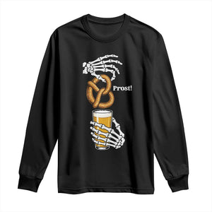 Prost Beer Lover Skeleton Hands German Festival Graphic Long Sleeve Shirt TS12 Black Print Your Wear