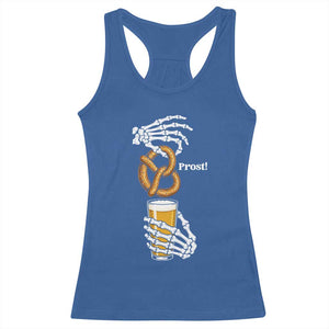Prost Beer Lover Skeleton Hands German Festival Graphic Racerback Tank Top TS12 Royal Blue Print Your Wear