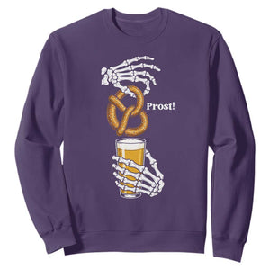 Prost Beer Lover Skeleton Hands German Festival Graphic Sweatshirt TS12 Purple Print Your Wear