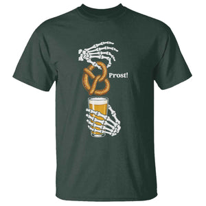 Prost Beer Lover Skeleton Hands German Festival Graphic T Shirt TS12 Dark Forest Green Print Your Wear