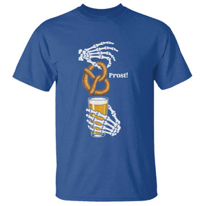 Prost Beer Lover Skeleton Hands German Festival Graphic T Shirt TS12 Royal Blue Print Your Wear