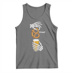 Prost Beer Lover Skeleton Hands German Festival Graphic Tank Top TS12 Black Heather Print Your Wear