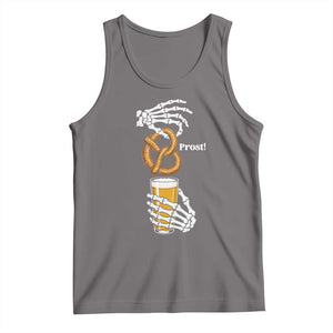 Prost Beer Lover Skeleton Hands German Festival Graphic Tank Top TS12 Deep Heather Print Your Wear