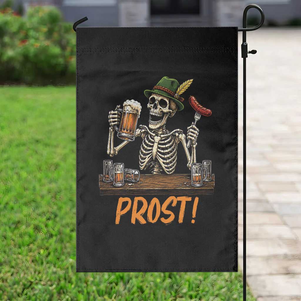 Funny Skeleton Oktoberfest Garden Flag Prost Beer Lover Bavarian Gift TS12 Print Your Wear