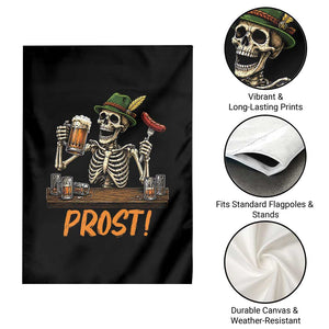 Funny Skeleton Oktoberfest Garden Flag Prost Beer Lover Bavarian Gift TS12 Print Your Wear