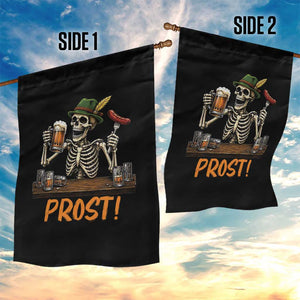 Funny Skeleton Oktoberfest Garden Flag Prost Beer Lover Bavarian Gift TS12 Print Your Wear