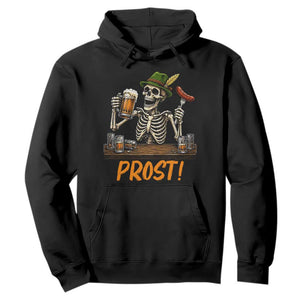 Funny Skeleton Oktoberfest Hoodie Prost Beer Lover Bavarian Gift TS12 Black Print Your Wear