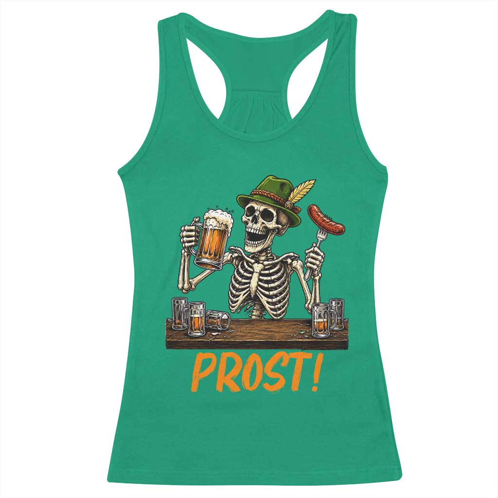 Funny Skeleton Oktoberfest Racerback Tank Top Prost Beer Lover Bavarian Gift TS12 Irish Green Print Your Wear