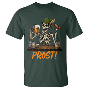Funny Skeleton Oktoberfest T Shirt Prost Beer Lover Bavarian Gift TS12 Dark Forest Green Print Your Wear
