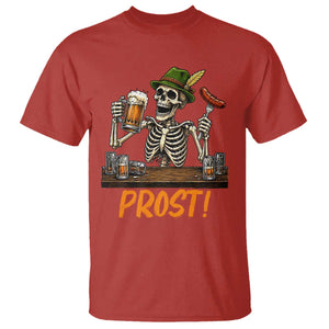 Funny Skeleton Oktoberfest T Shirt Prost Beer Lover Bavarian Gift TS12 Red Print Your Wear