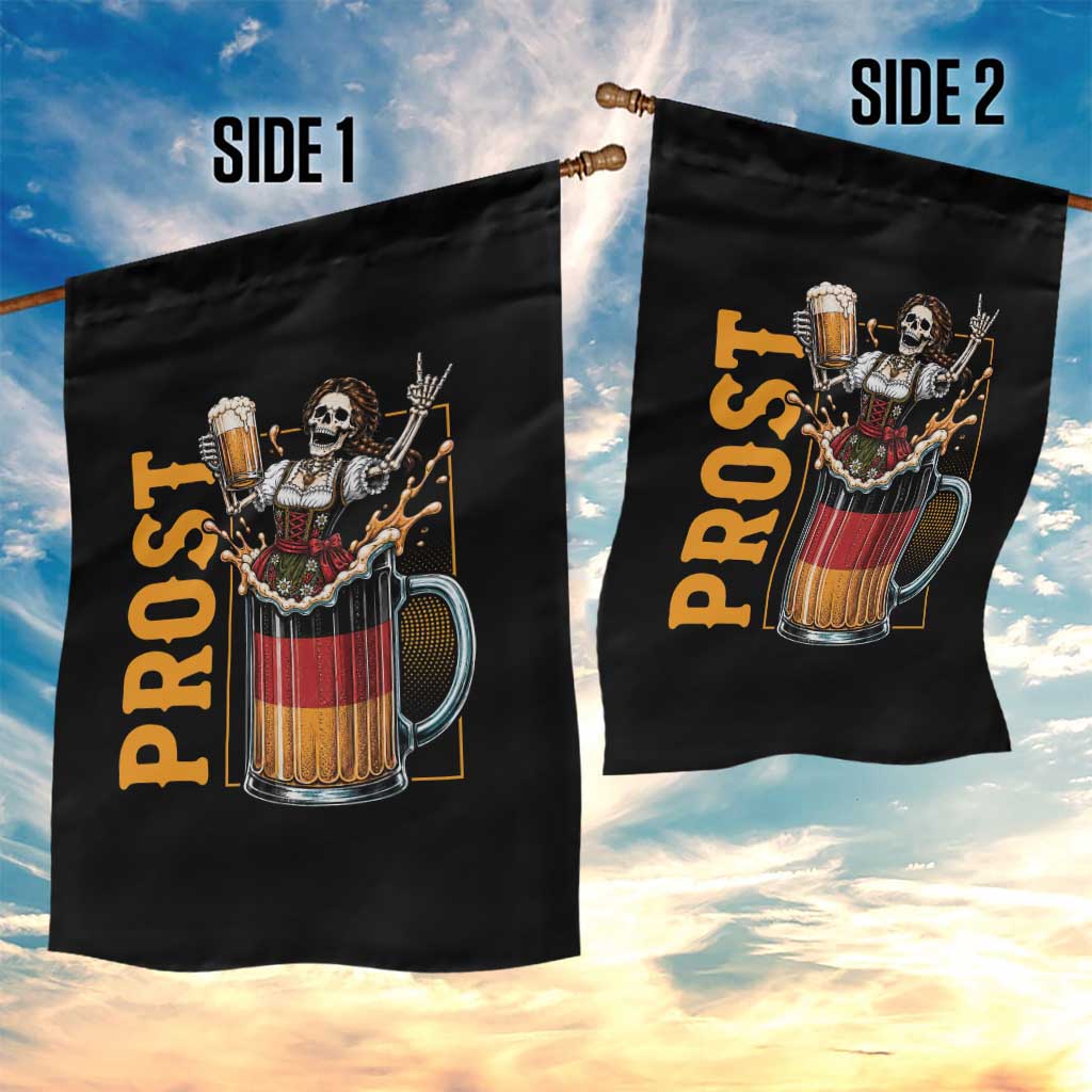 Funny Skeleton Oktoberfest Garden Flag Spooky Prost German Beer Drinker Graphic TS12 Print Your Wear