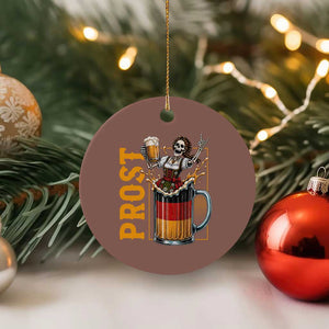 Funny Skeleton Oktoberfest Ceramic Ornament Spooky Prost German Beer Drinker Graphic TS12 1pc Mocha Print Your Wear