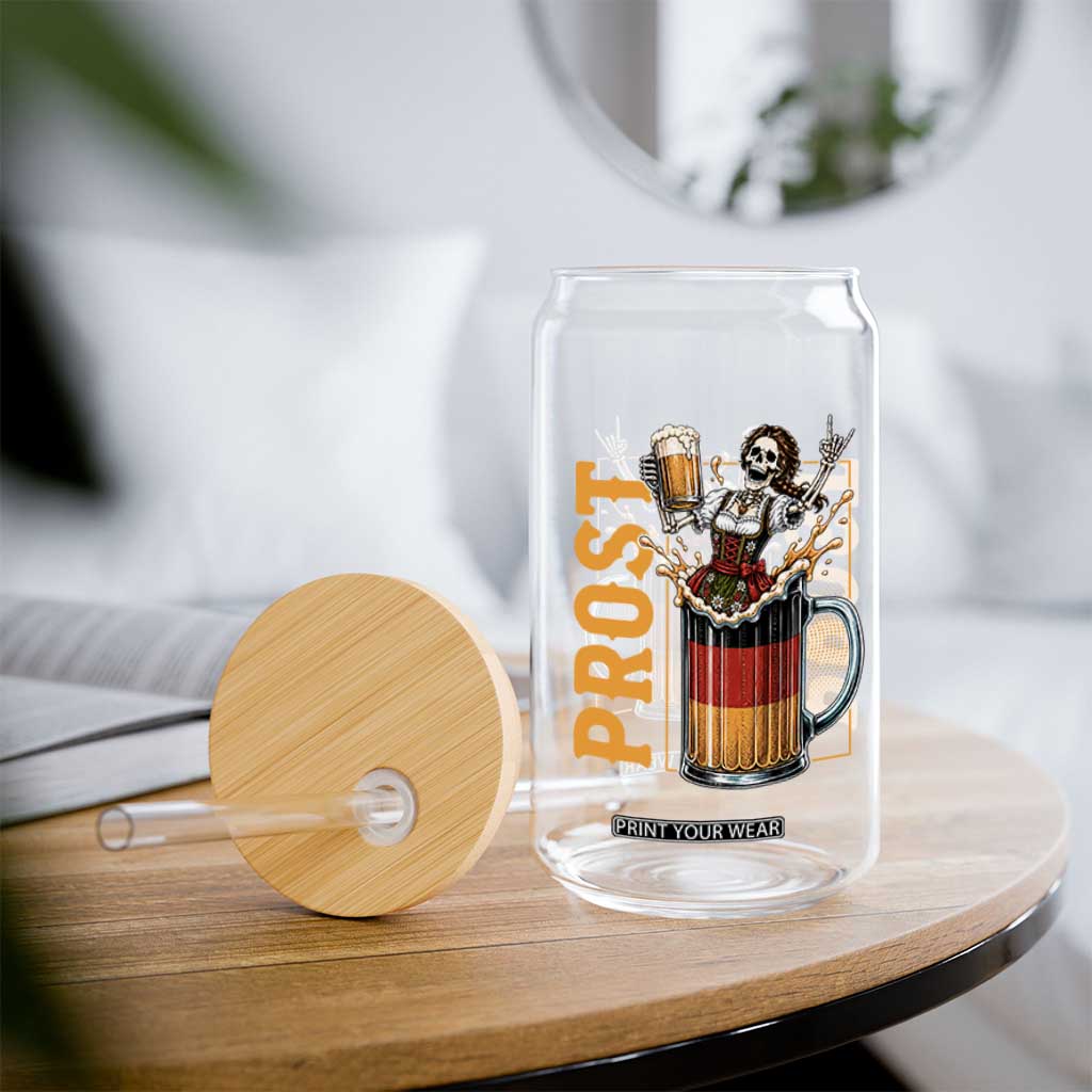 Funny Skeleton Oktoberfest Glass Can Spooky Prost German Beer Drinker Graphic TS12 Print Your Wear