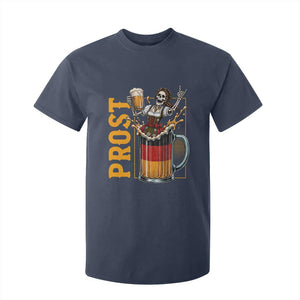 Funny Skeleton Oktoberfest T Shirt For Kid Spooky Prost German Beer Drinker Graphic TS12 Navy Print Your Wear